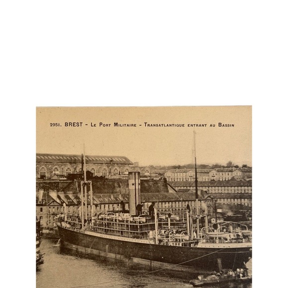 Antique Early 1900s RPPC Postcard Carte Postale 2951 Brest. Le Post Militaire - Picture 3 of 5